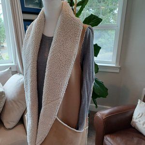 Athleta faux suede/shearling vest L/XL